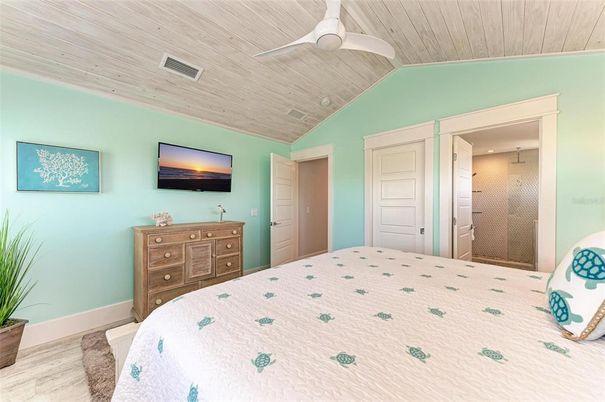Bedroom, Interior, Wooden Ceilings