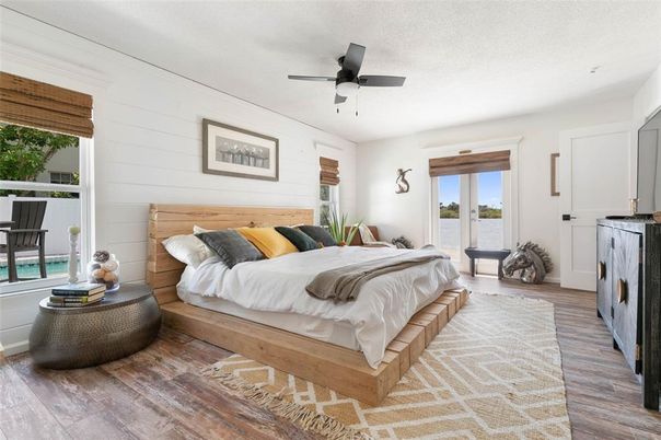 Bedroom, Interior, Wood Texture Flooring