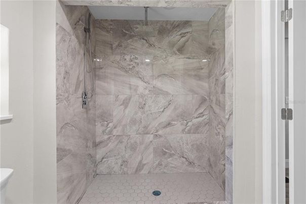Bathroom, Glass Shower, Interior, Marble Walls