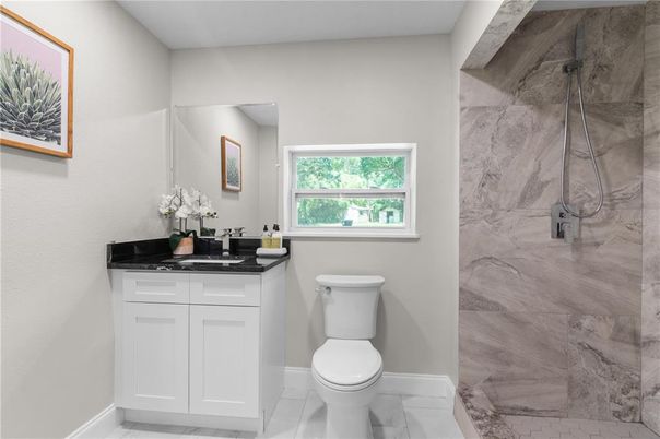 Bathroom, Glass Shower, Interior, Marble, Marble Walls