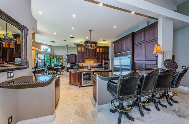 Dining room, Interior, Kitchen, Pendant Lights, Recessed Lighting, Stainless Steel Appliances