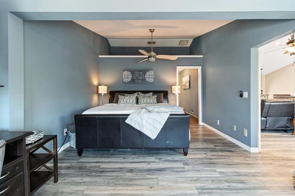 Bedroom, Interior, Wood Texture Flooring