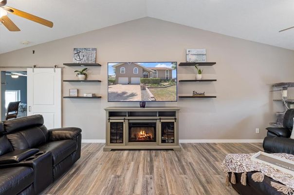 Fireplace, Interior, Wood Texture Flooring