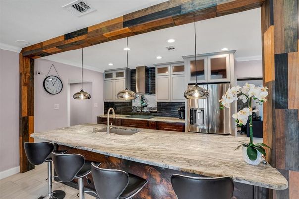 Interior, Kitchen, Pendant Lights, Recessed Lighting, Stainless Steel Appliances