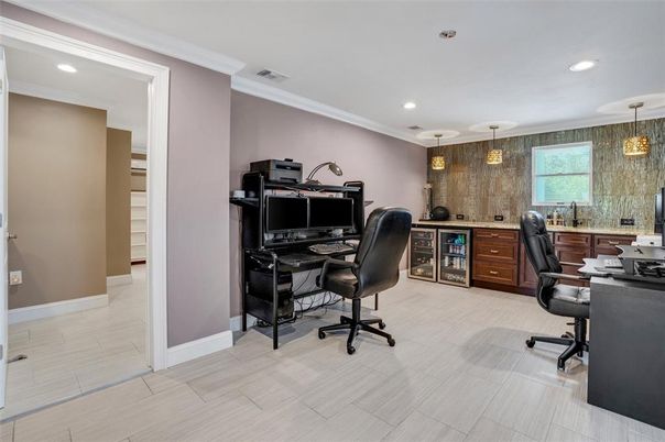 Home Office, Interior, Pendant Lights, Recessed Lighting