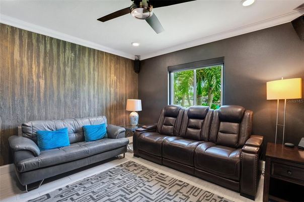 Home Theatre Room, Interior, Living room, Recessed Lighting