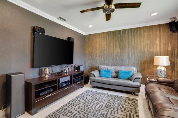 Interior, Living room, Recessed Lighting