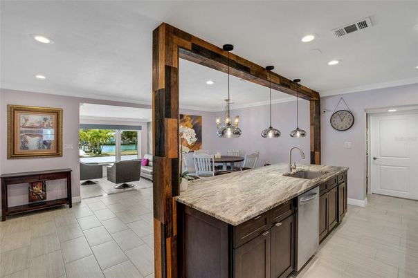 Dining room, Interior, Kitchen, Living room, Pendant Lights, Recessed Lighting