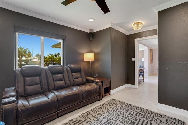 Home Theatre Room, Interior, Recessed Lighting