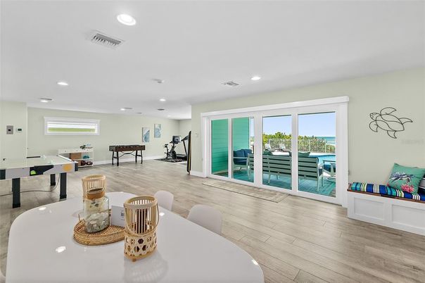 Fitness Equipment, Game Room, Interior, Recessed Lighting, Wood Texture Flooring