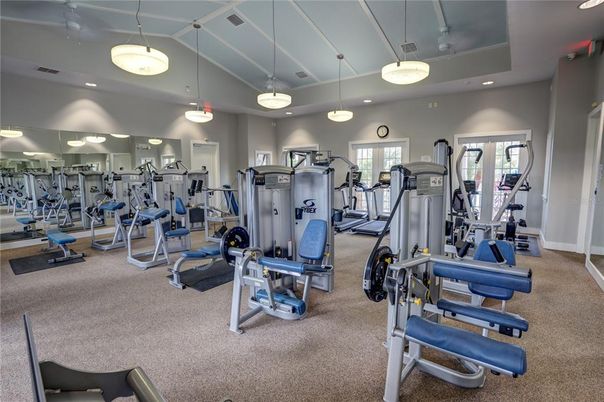 Fitness Equipment, Gym, Interior, Pendant Lights, Recessed Lighting