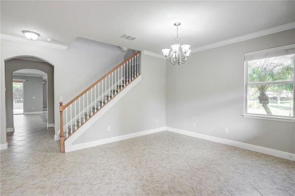 Chandelier, Empty room, Interior