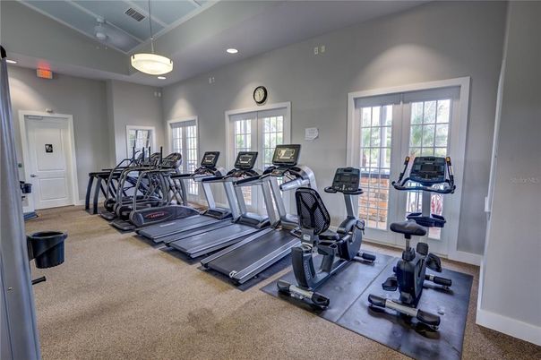 Fitness Equipment, Gym, Interior, Recessed Lighting