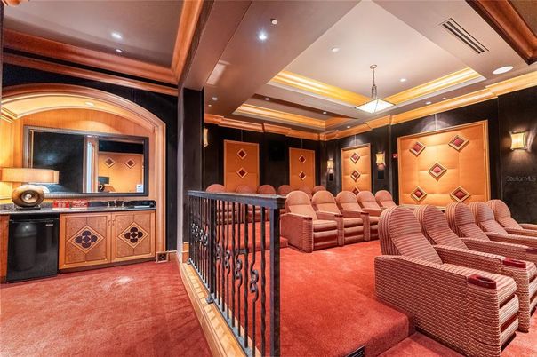 Home Theatre Room, Interior, Projection Screen, Recessed Lighting, Theatre Room