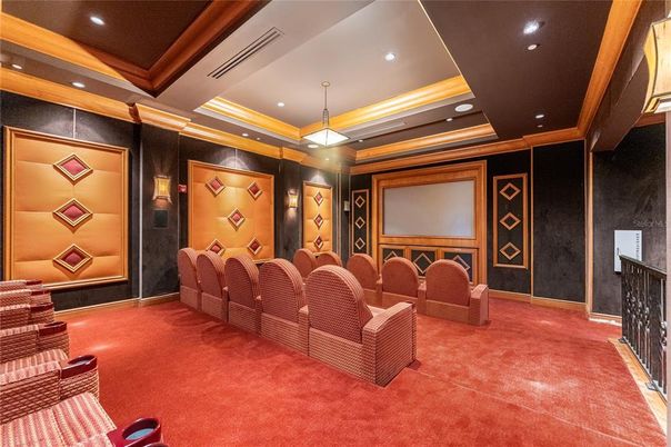 Home Theatre Room, Interior, Projection Screen, Recessed Lighting, Theatre Room
