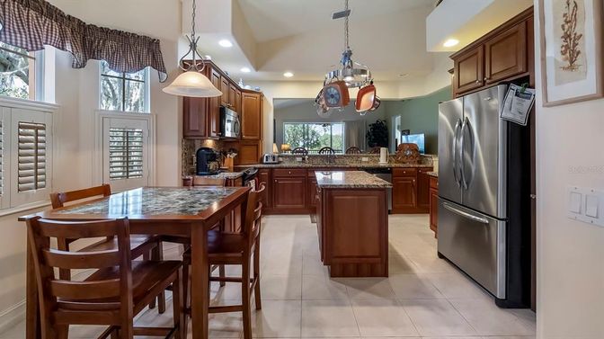 Dining room, Interior, Kitchen, Pendant Lights, Recessed Lighting