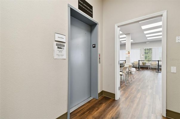 Elevator, Interior, Wood Texture Flooring