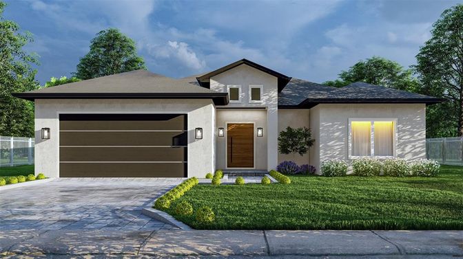 Attached, Exterior, Facade, French Provincial