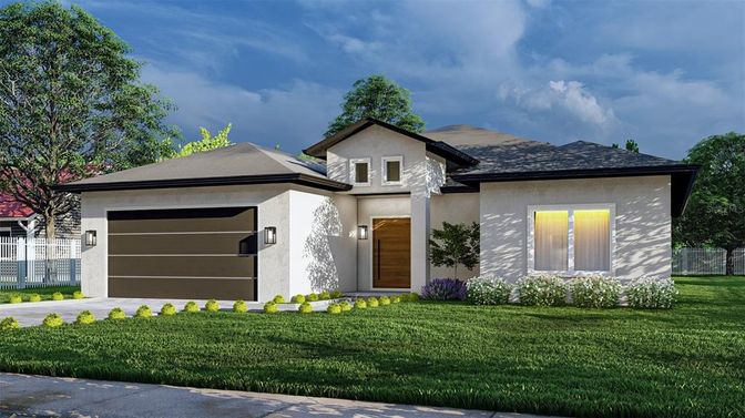 Attached, Exterior, Facade, Modern