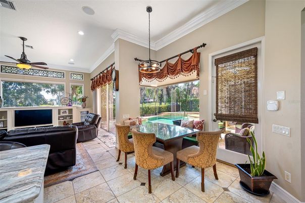Dining room, Interior, Living room, Pendant Lights, Recessed Lighting