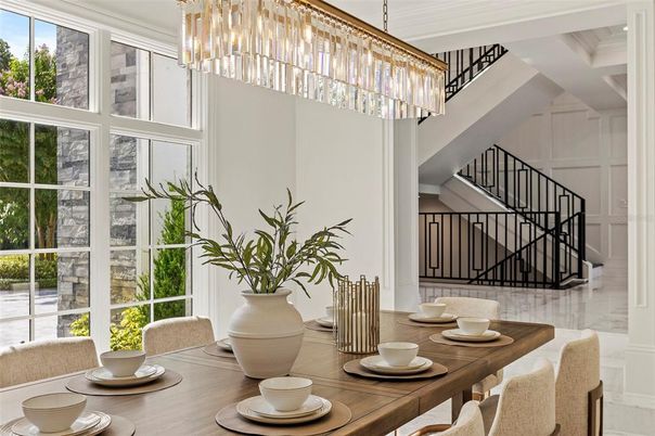 Chandelier, Dining room, Interior