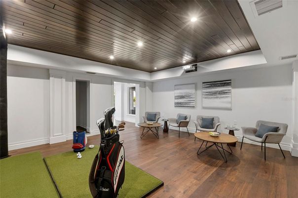 Interior, Living room, Recessed Lighting, Wooden Ceilings, Wood Texture Flooring