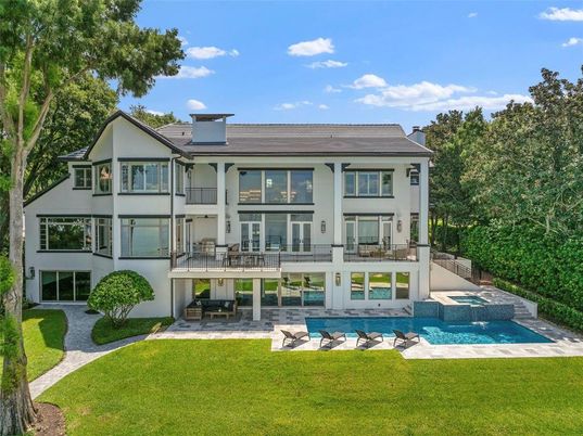 Backyard, Exterior, Facade, Pool, Farmhouse