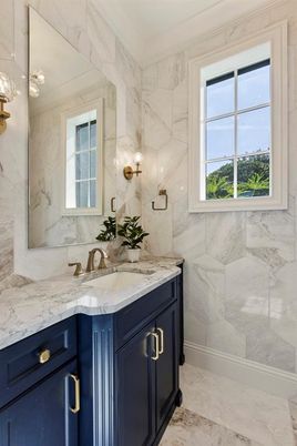 Bathroom, Interior, Marble, Marble Walls