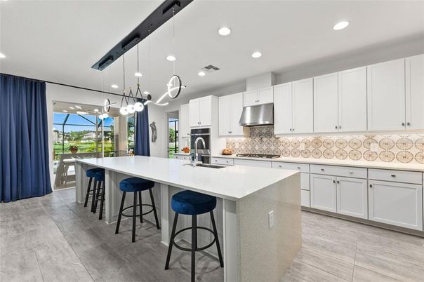 Interior, Kitchen, Pendant Lights, Recessed Lighting, Stainless Steel Appliances