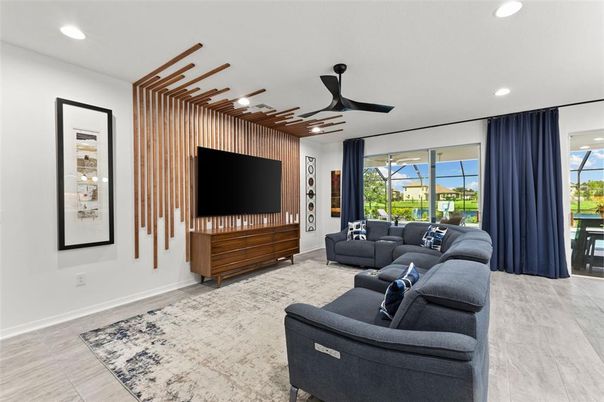 Interior, Living room, Recessed Lighting