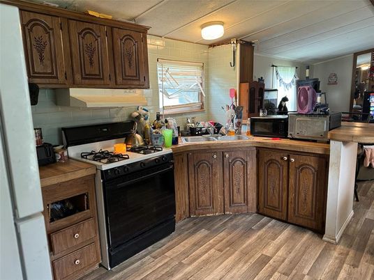 Interior, Kitchen, Wood Texture Flooring