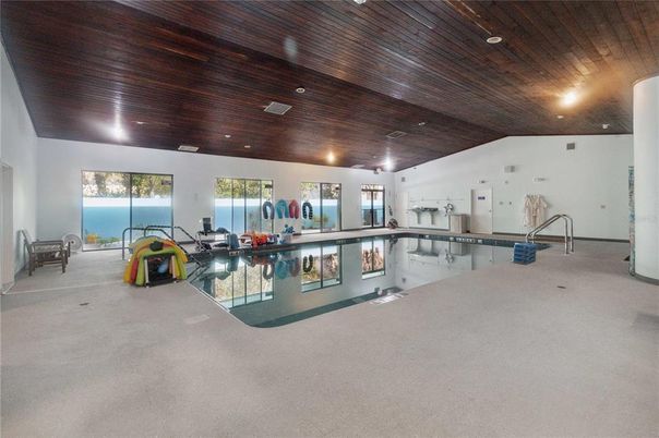 Interior, Pool, Recessed Lighting, Water, Wooden Ceilings