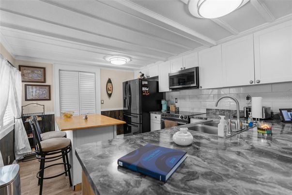 Interior, Kitchen, Wood Texture Flooring