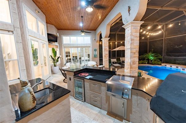 Interior, Pool, Recessed Lighting, Wooden Ceilings