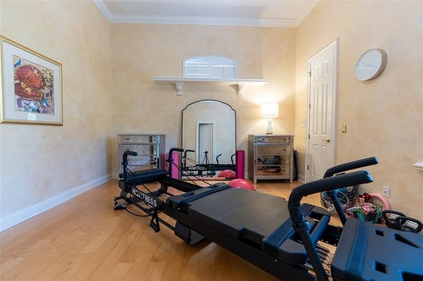 Fitness Equipment, Interior, Wood Texture Flooring