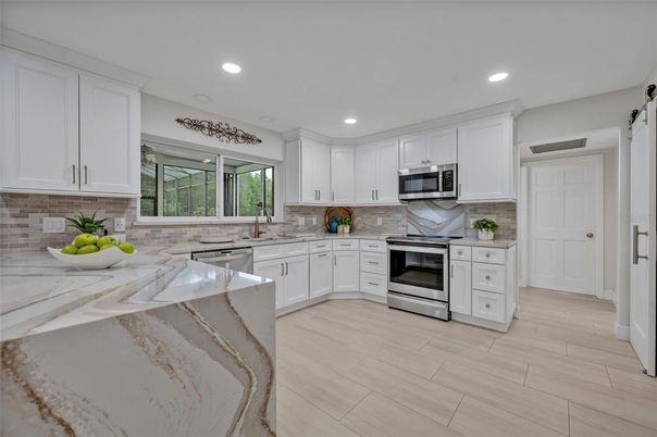 Interior, Kitchen, Recessed Lighting, Stainless Steel Appliances