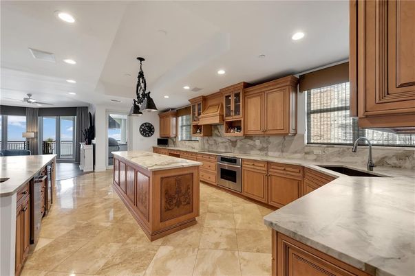 Interior, Kitchen, Pendant Lights, Recessed Lighting, Stainless Steel Appliances