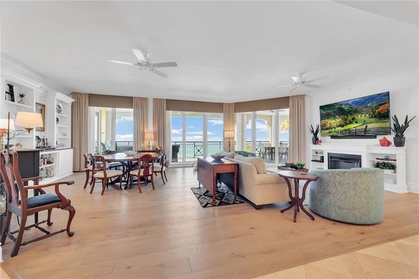 Dining room, Fireplace, Interior, Living room, Wood Texture Flooring