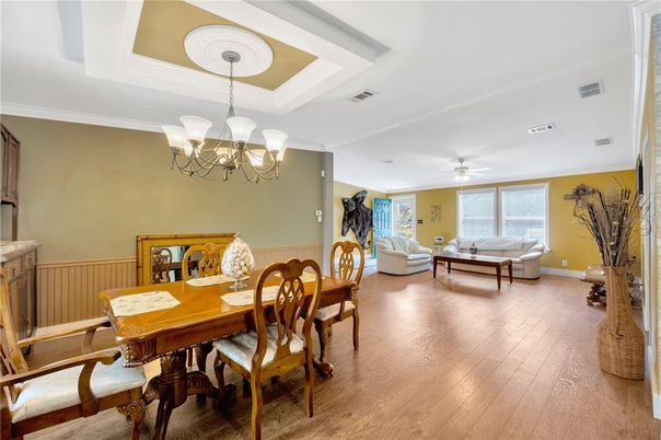 Chandelier, Dining room, Interior, Living room, Wood Texture Flooring