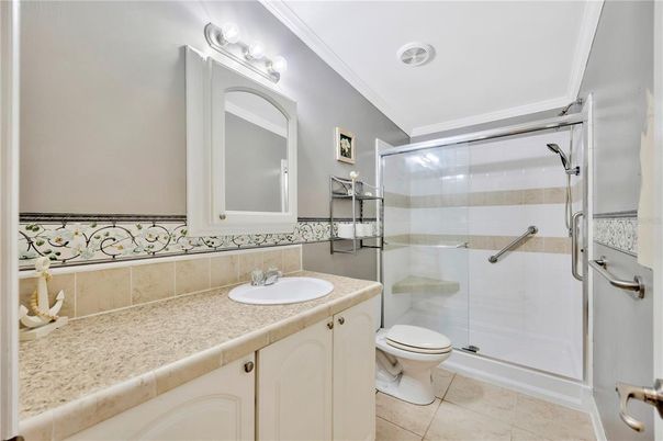 Bathroom, Glass Shower, Interior, Tile Countertops