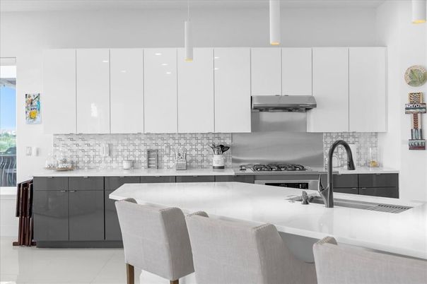 Interior, Kitchen, Pendant Lights, Stainless Steel Appliances