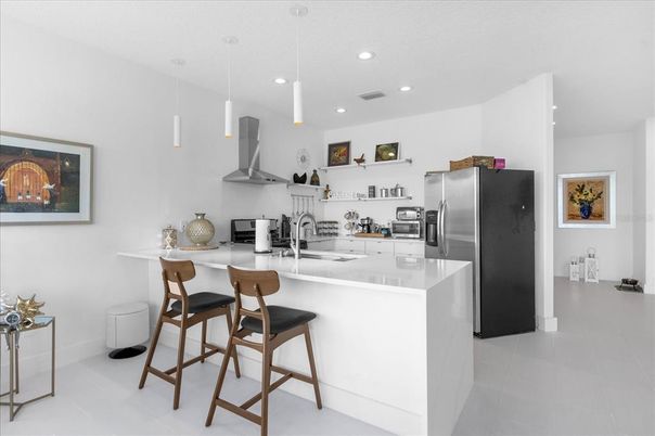 Interior, Kitchen, Pendant Lights, Recessed Lighting, Stainless Steel Appliances