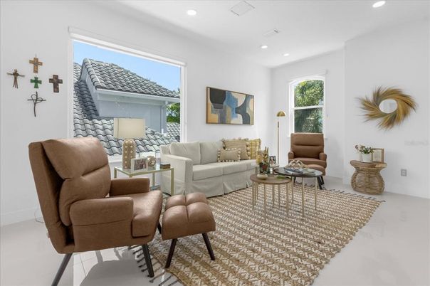 Interior, Living room, Recessed Lighting