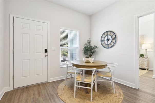 Dining room, Interior, Wood Texture Flooring