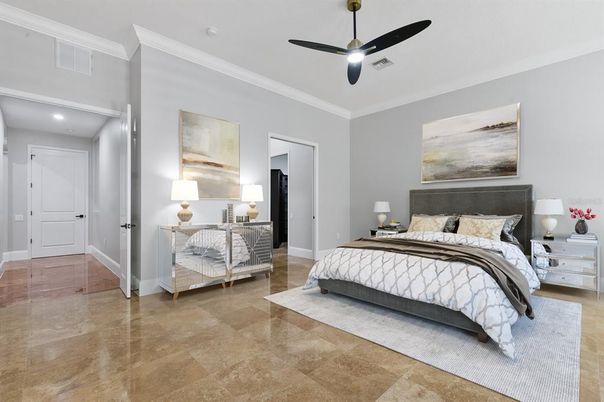 Bedroom, Interior, Recessed Lighting