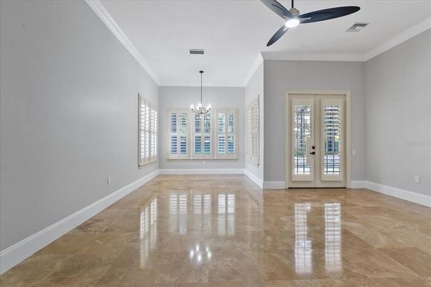Chandelier, Empty room, Interior, Pendant Lights