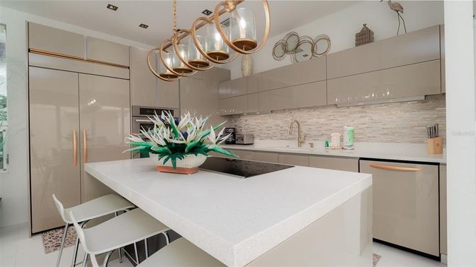 Interior, Kitchen, Pendant Lights, Stainless Steel Appliances