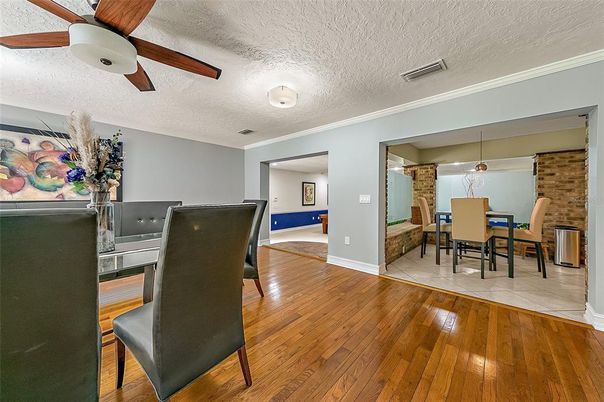 Dining room, Interior, Wood Texture Flooring