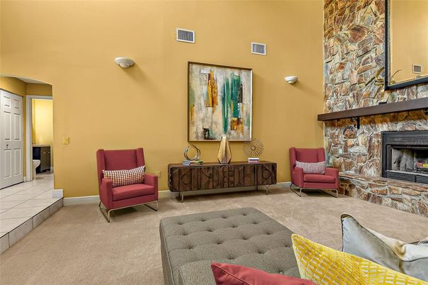 Fireplace, Interior, Living room, Stone Walls