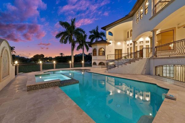 Exterior, Fireplace, Pool